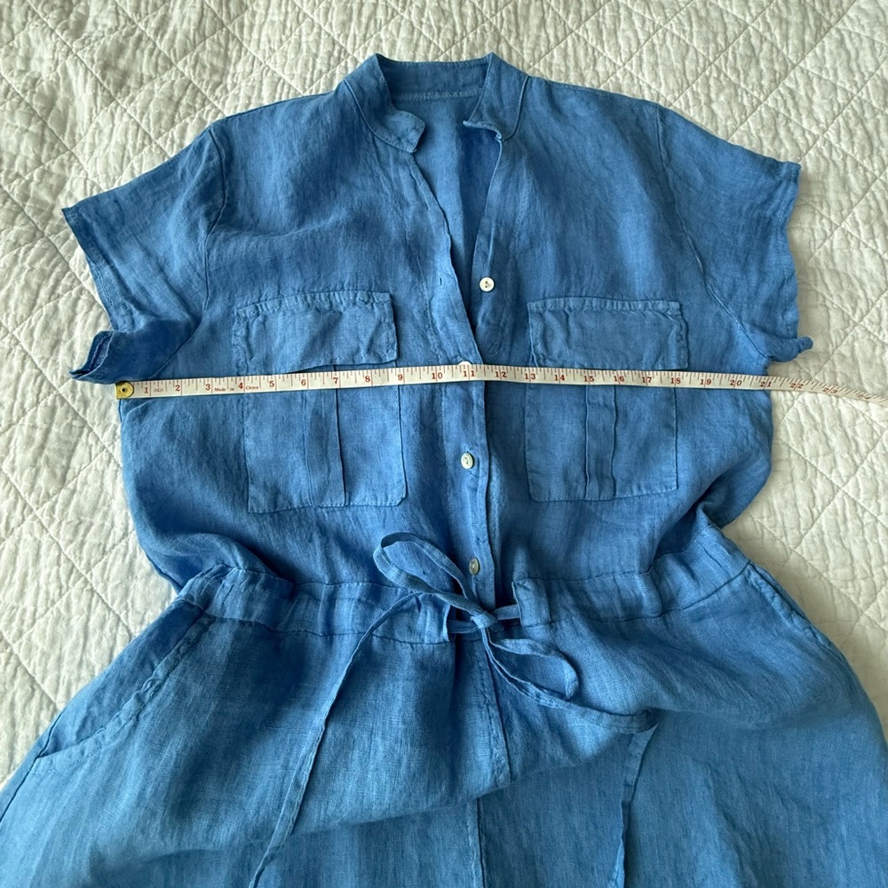 NWOT 100 Italian Linen Midi Dress - Picture 8 of 11